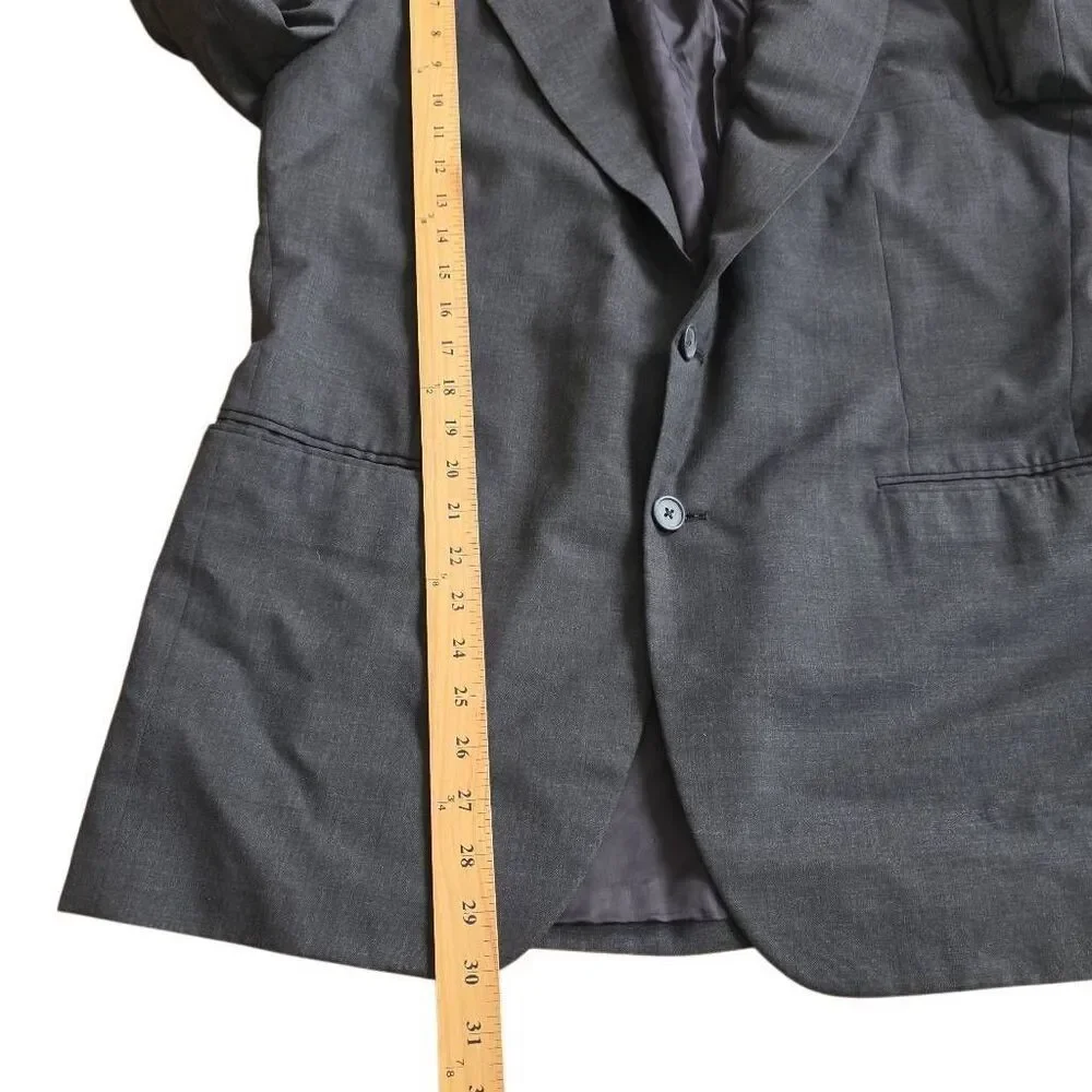 Tom James Executive collection mens blackgray heathered wool blazer fits Sz 40